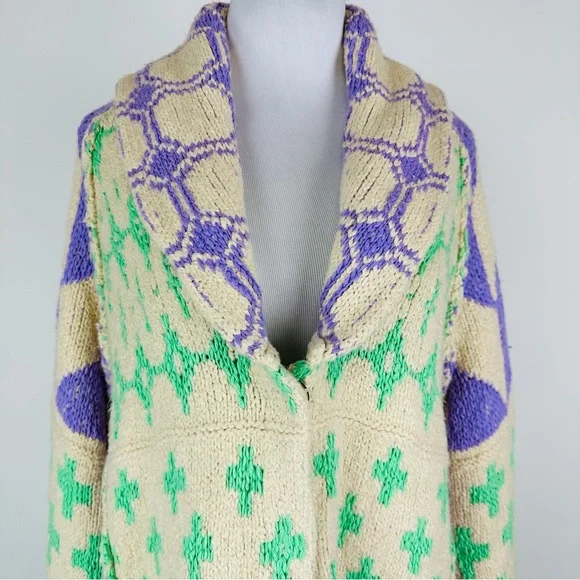 Free People Bright & Optimistic Oversized Cardigan Sweater Size Small - Picture 3 of 16